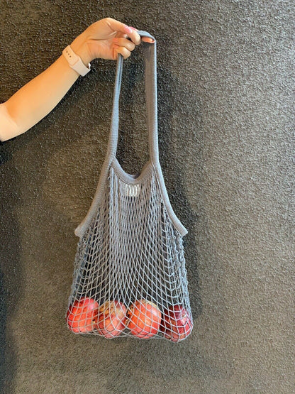 4 Cotton Net tote Bags for farmers market and grocery shopping, produce bag, new