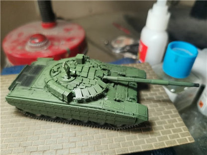 3D Printed 1/72 Russian T72B3M Tank Finished Product
