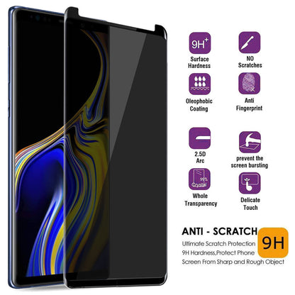 For Samsung Galaxy Note 9 Glossy Slim Privacy Tempered Glass Screen Protector