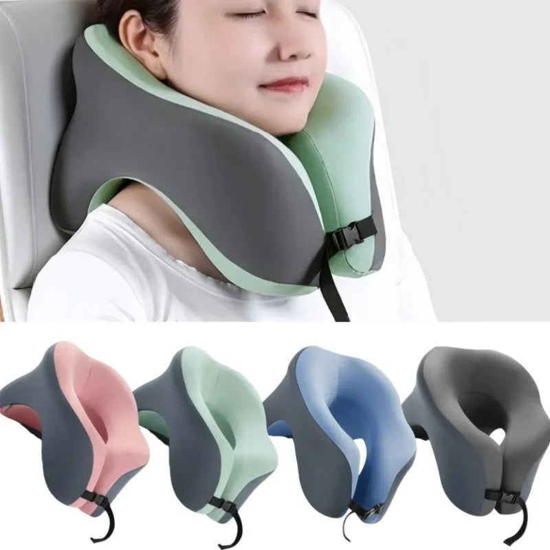 Portable U-Shaped Memory Foam Travel Pillow Ergonomic Neck Support