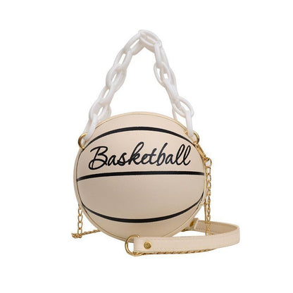 Ball Purse Shoulder Bag Crossbody Handbag Leather Pink Football Bag 16*16*8 CM