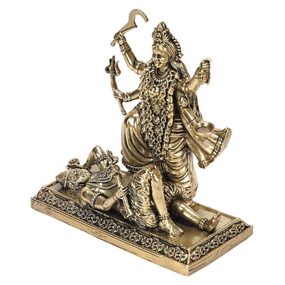 Brass Kali Maa Murti Goddess Maha Kali Figurine Statue Sculpture Idol