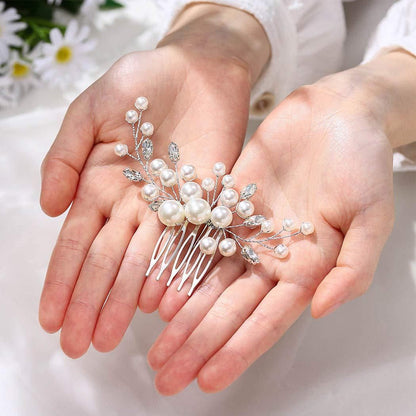 Women Hair Combs Korean Fashion Pearl Handmade Hairpins Clip DIY Styling Jewelry