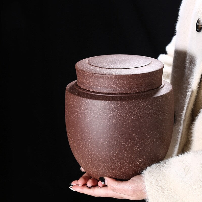 Handmade Tea Canister Sealed Lid True Yixing Zisha Clay Caddy For Loose Tea New