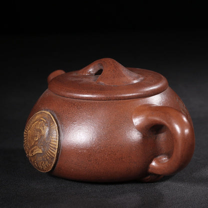 Chinese Yixing Zisha Clay Handmade Exquisite Teapot（ 石瓢 底款：汪寅仙）