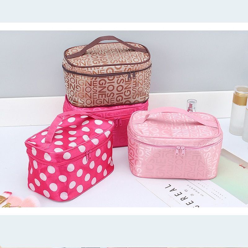 Square Travelling Cosmetic Bag Toiletries Waterproof Make Up Organizer Purse 1PC