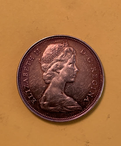 1966 Canada 1 Dollar Silver Coin Young Queen Elizabeth II 2nd portrait Old Money