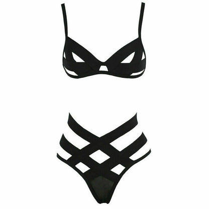 Womens Lingerie Set Bra and Panty Cross Strappy Harness Sexy Underwear Sleepwear
