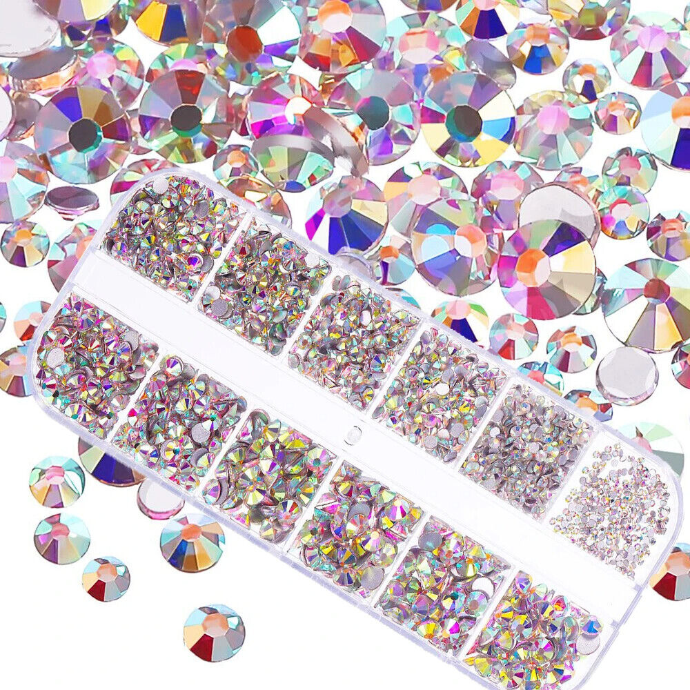 Nail Charms 30Pcs Boxed Luxury Shiny Planet Alloy 3D Art Rhinestones Bling Decor