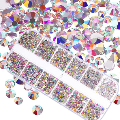 Nail Charms 30Pcs Boxed Luxury Shiny Planet Alloy 3D Art Rhinestones Bling Decor