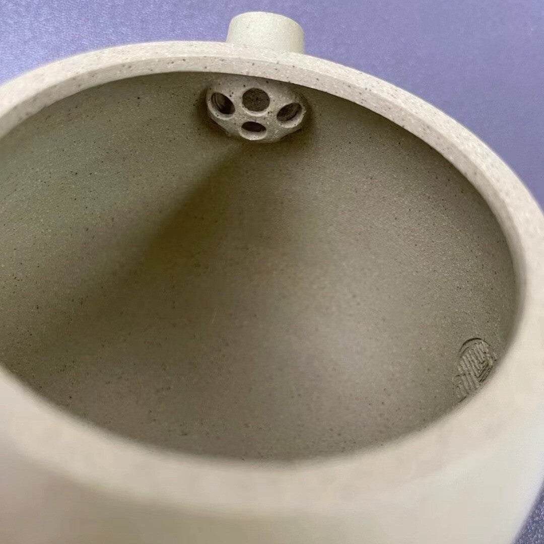 190cc Yixing Zisha Green Clay Original Lvni Handmade Puer Teapot By Fang Qinjun