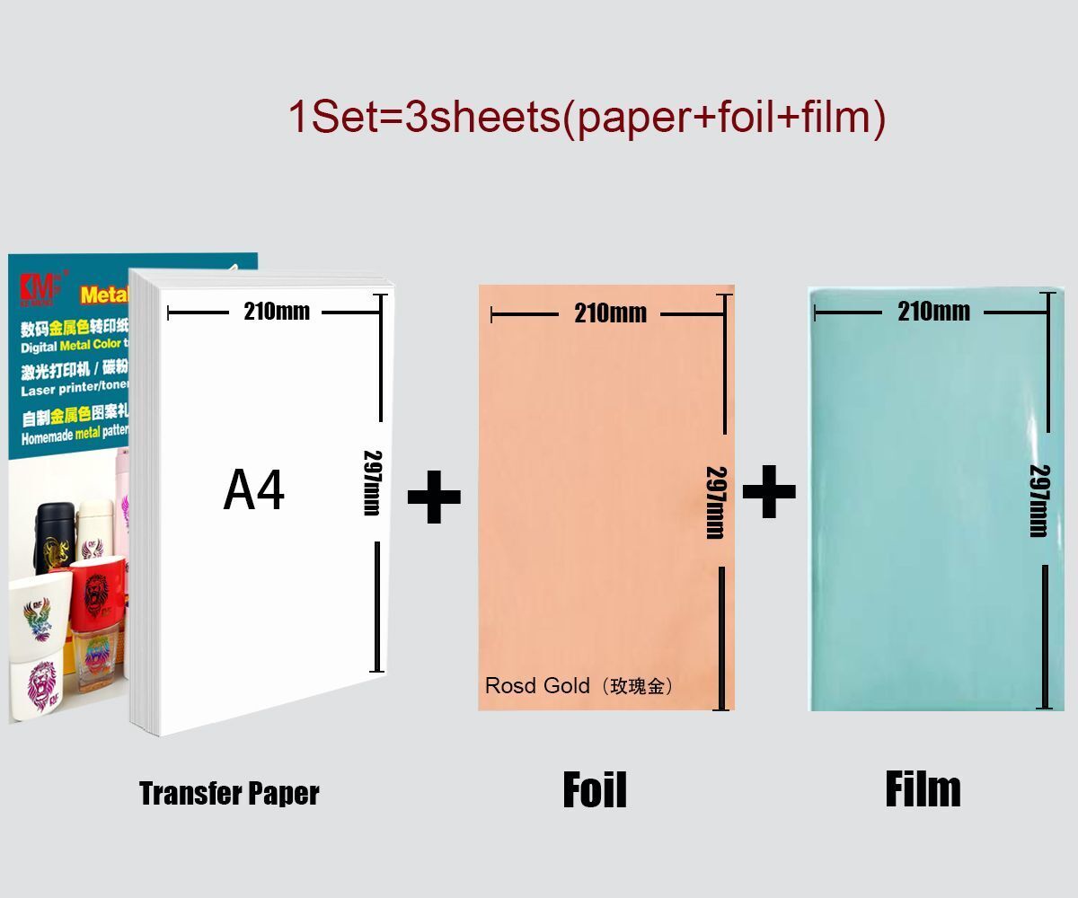 Water Transfers Decal 3Pcs Printable Laser Hot Stamping Paper Image Mug Stickers
