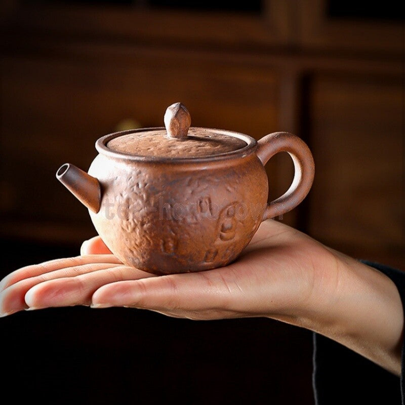 Raw Ore Rough Pottery Tea Pot Handmade Tea Set Single Pot Tea Ceremony