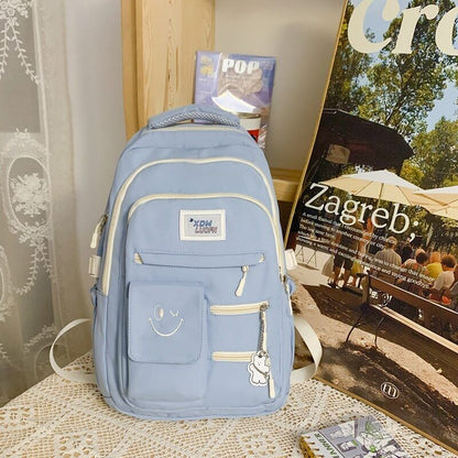 Women Nylon Laptop Men Travel School Bag Student Girl Boy Book Bag Backpack