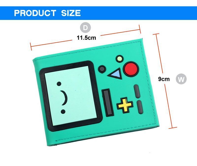 Cartoon Wallet Credit Card Case Holder Bifold Purse Short Coin Purse Bag PVC 1PC