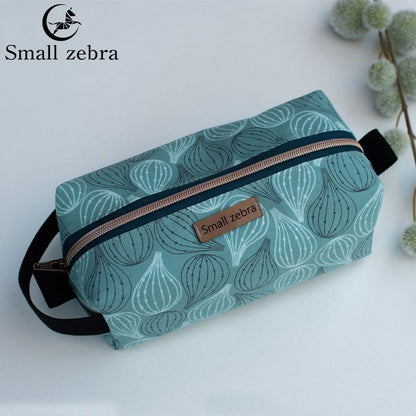 Travel Phone Bag Cosmetics Lipstick Storage Purse Large Canvas Bags Blue Purse