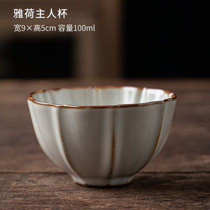 1pc Ru Kiln Master Cup Single Cup Dedicated Ceramic Tea Cup