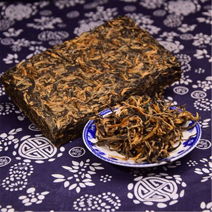 DianHong Brick Black Tea Red Tea 250g Compressed Tea Fengqing Dian Hong Yunnan