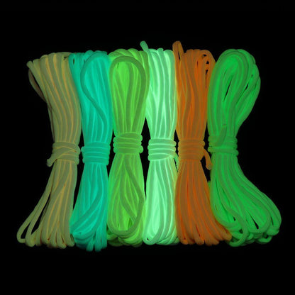Glowing Luminous Paracord550 100FT Parachute Lanyard Rope 9 Strands core 1/5/10M