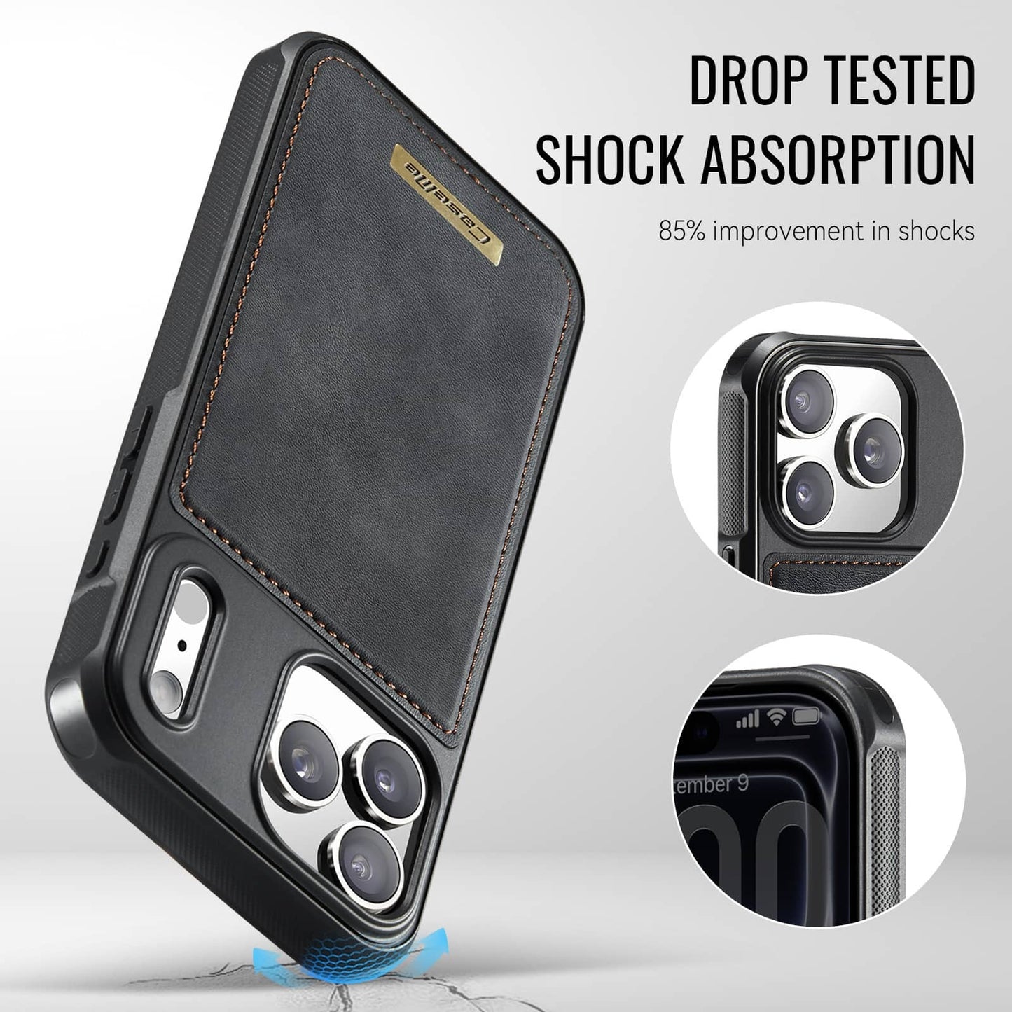 For iPhone 17/Air/16e/15/14/13/12/11 Pro Max Wallet Case Magnetic Card Holder