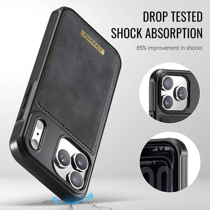 For iPhone 17/Air/16e/15/14/13/12/11 Pro Max Wallet Case Magnetic Card Holder