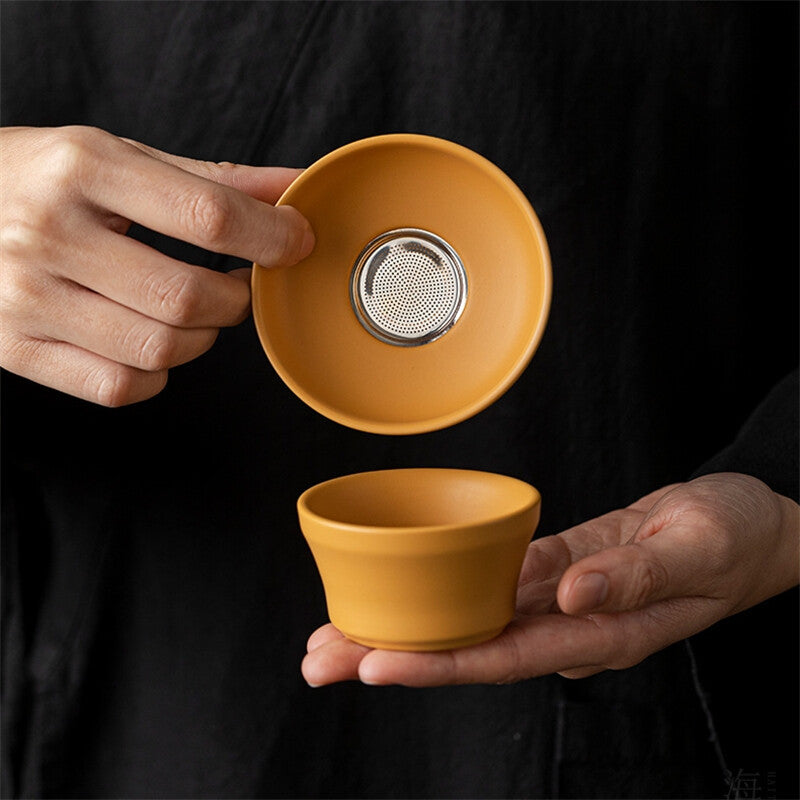 Complete Tea Set Handmade Real Yixing Zisha Clay Tea Pot Cup Tea Filter Fair Cup