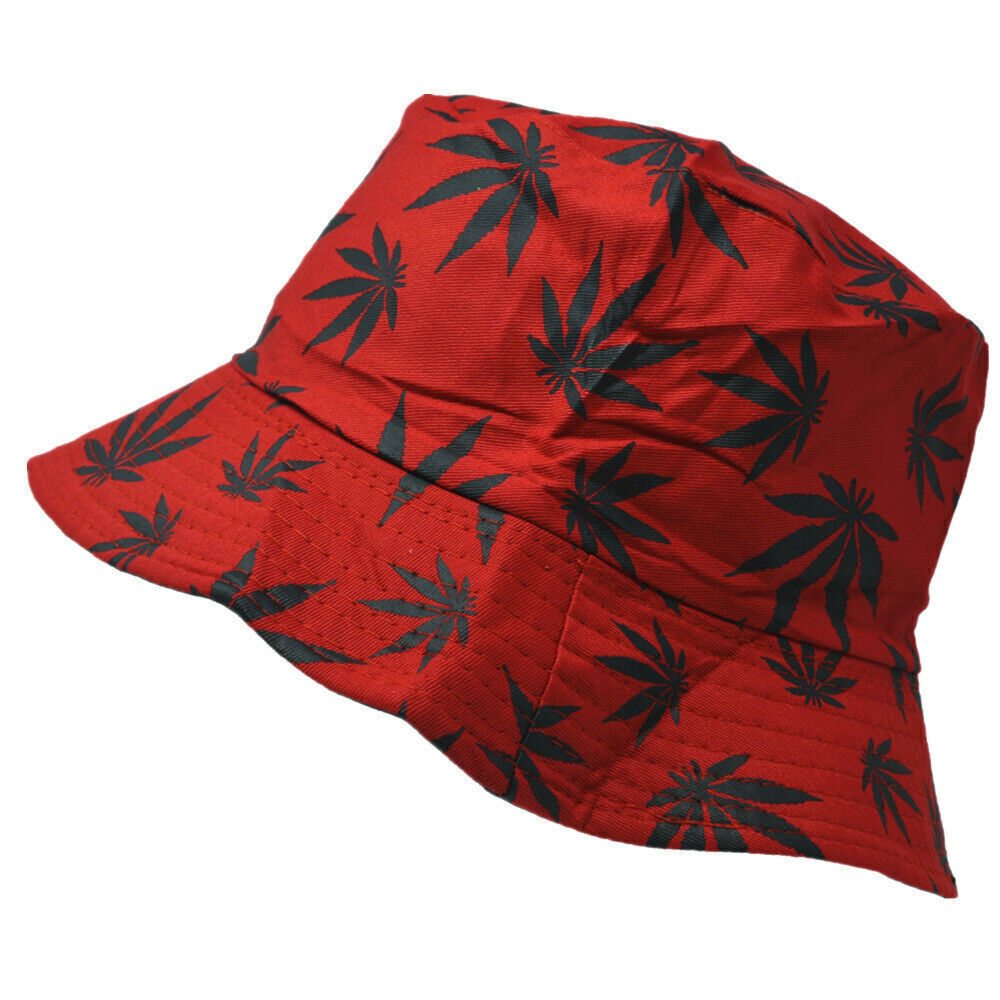 Unisex 100% Cotton Bucket Hat Boonie Hunting Fishing Outdoor Reversible Cap