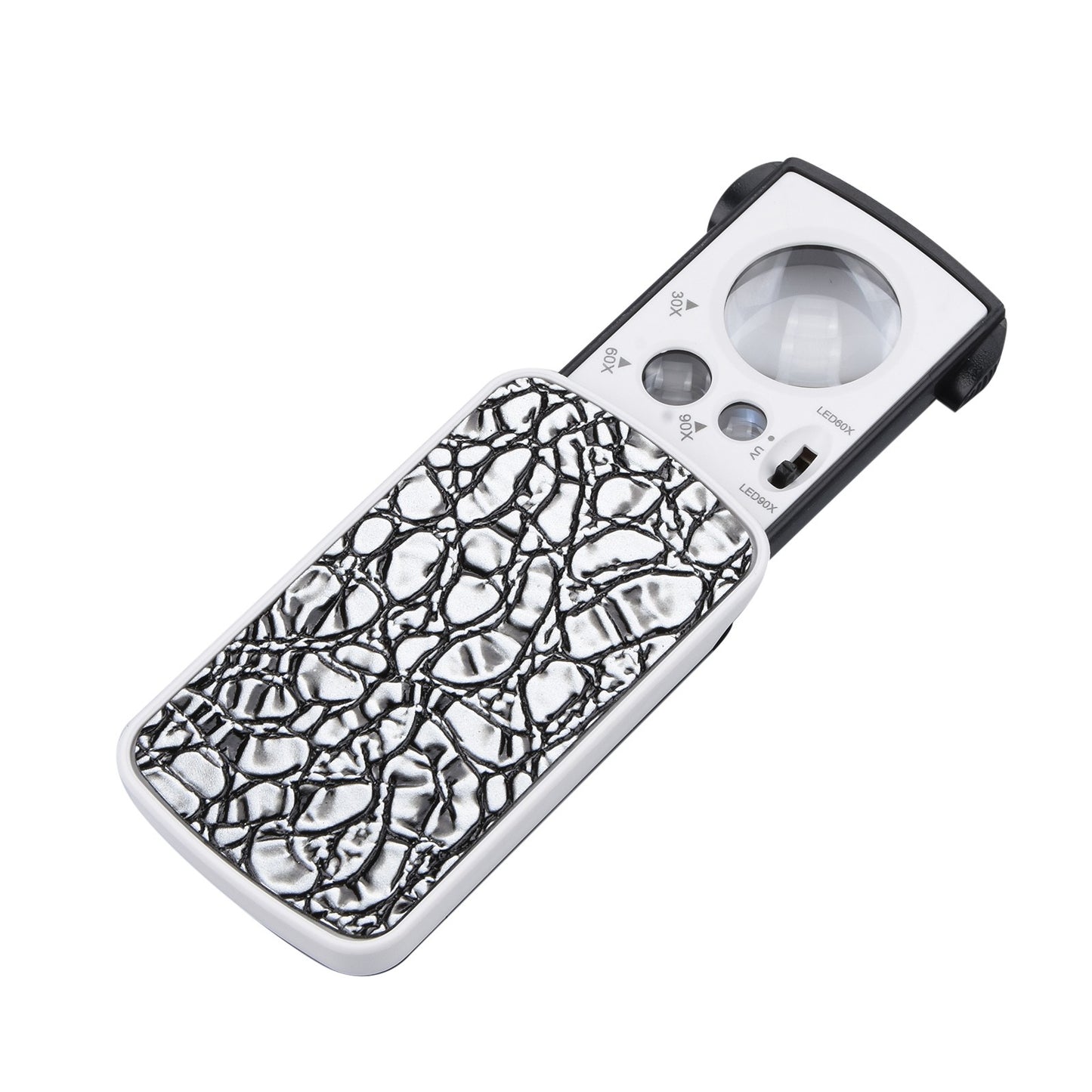 30X 60X 90X Portable Slide LED Light Jewelry Magnifying Glass Magnifier Loupe ew