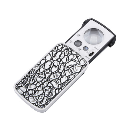 30X 60X 90X Portable Slide LED Light Jewelry Magnifying Glass Magnifier Loupe ew