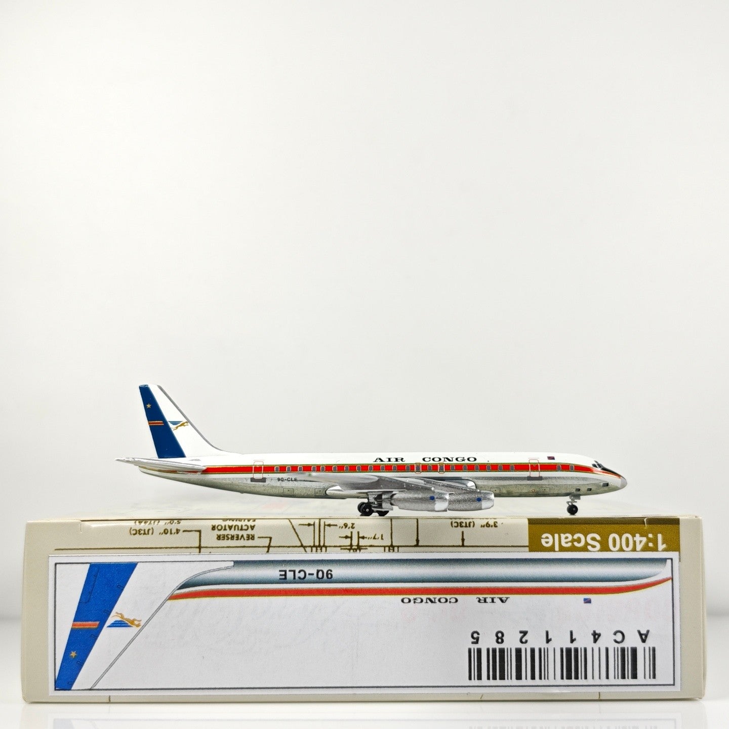 1:400 Aeroclassics Air Congo DC-8-32 9Q-CLF Passenger Plane Diecast Model