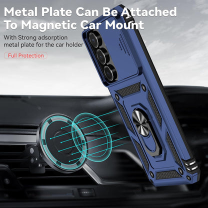 For Samsung Galaxy S25 FE Case： with Slide Camera Cover & Military Grade Protect
