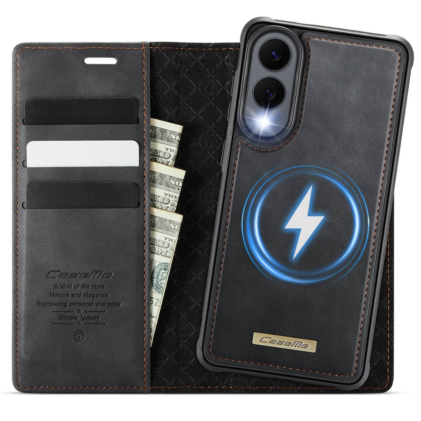 Detachable Wallet Case for Samsung Galaxy S25 S24 S23 S22 S21 S20 with Magsafe