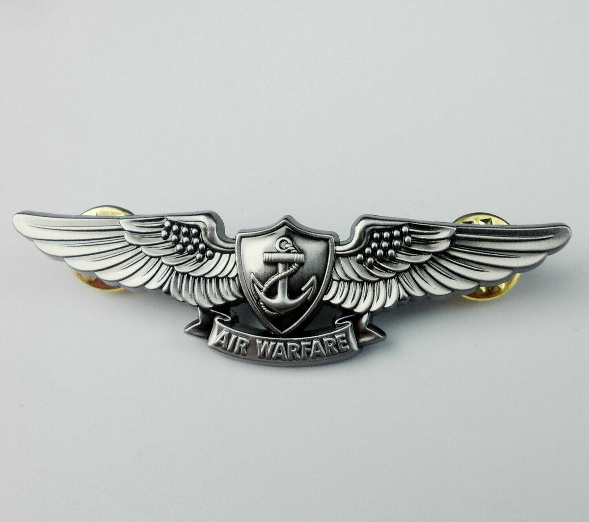 WW2 US Navy Air Warfare Specialist Badge Pin Silvery-US276 Decoration