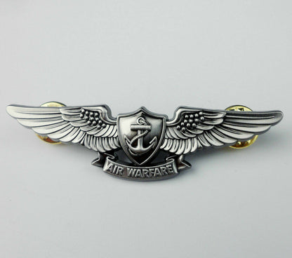 WW2 US Navy Air Warfare Specialist Badge Pin Silvery-US276 Decoration