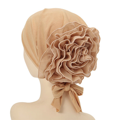 Beanie Turban Hat Pan Flower Hat Flower Hat Toe Cap Muslim Versatile Stretch