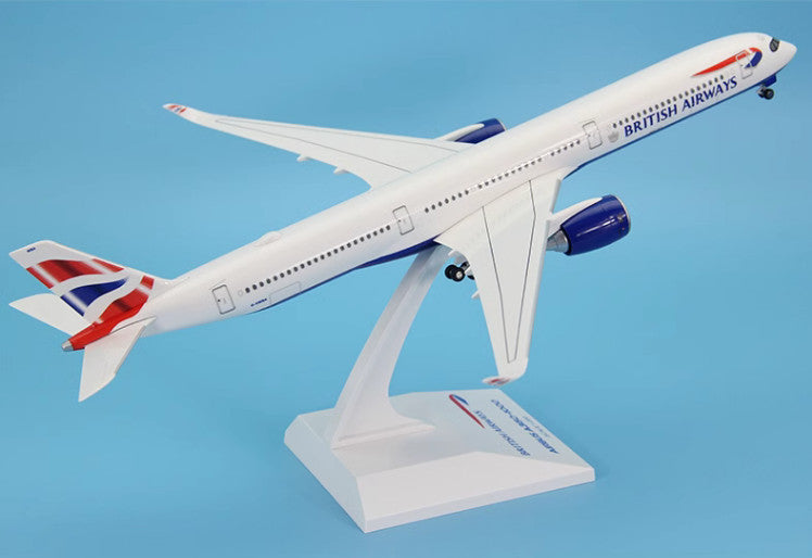 1:200 37CM RISESOON BRITISH AIRWAYS AIRBUS A350-1000 Airplane ABS Plastic Model