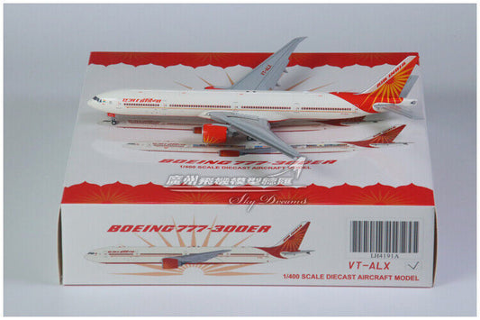 1:400 JC Wings AIR INDIA BOEING 777-300ER Airplane Flap Down Diecast Plane Model