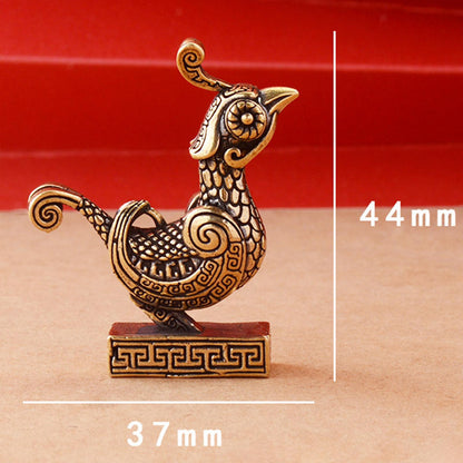 Copper Mini Sparrow Sculpture Tea Pet Miniature Adorable Kung Fu Tea Pet Model