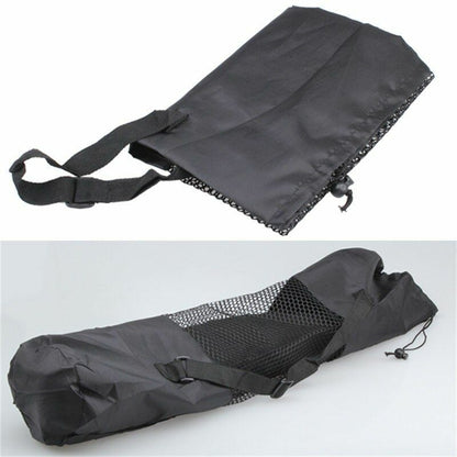 Yoga Mat bag Black Portable Case Nylon Pilates Carrier Mesh Adjustable Washable