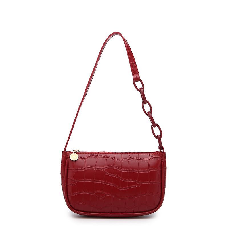 Exquisite Shopping Bag Retro Totes Shoulder Bags Leather Chain Handbag 20*5*13CM