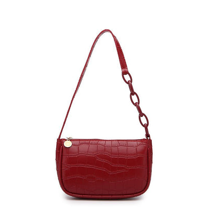 Exquisite Shopping Bag Retro Totes Shoulder Bags Leather Chain Handbag 20*5*13CM