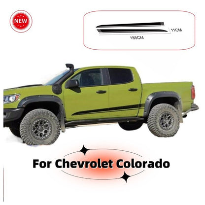 For Chevrolet Colorado Car Vinyl Racing Stripe Sticker Side Door Decals Kit 2PCS