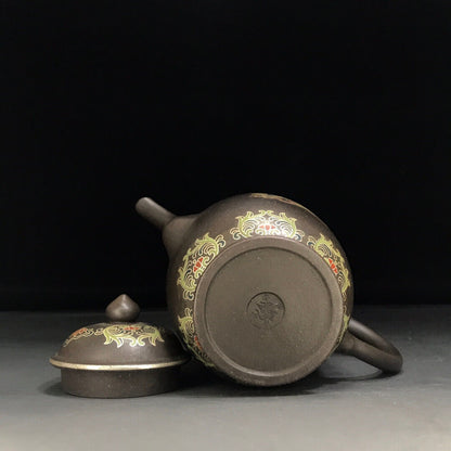 Chinese Yixing Zisha Clay Handmade Exquisite Teapot （高执 底款：金鼎商标）