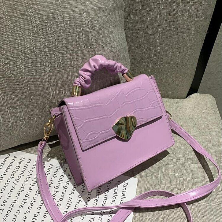 Solid Flap PU Leather Shoulder Bags Stone Pattern Crossbody Bags Female Fashion