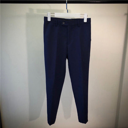 Business Pants Mens Dress Suit Ankle Length Man Office Trousers Men Clothes