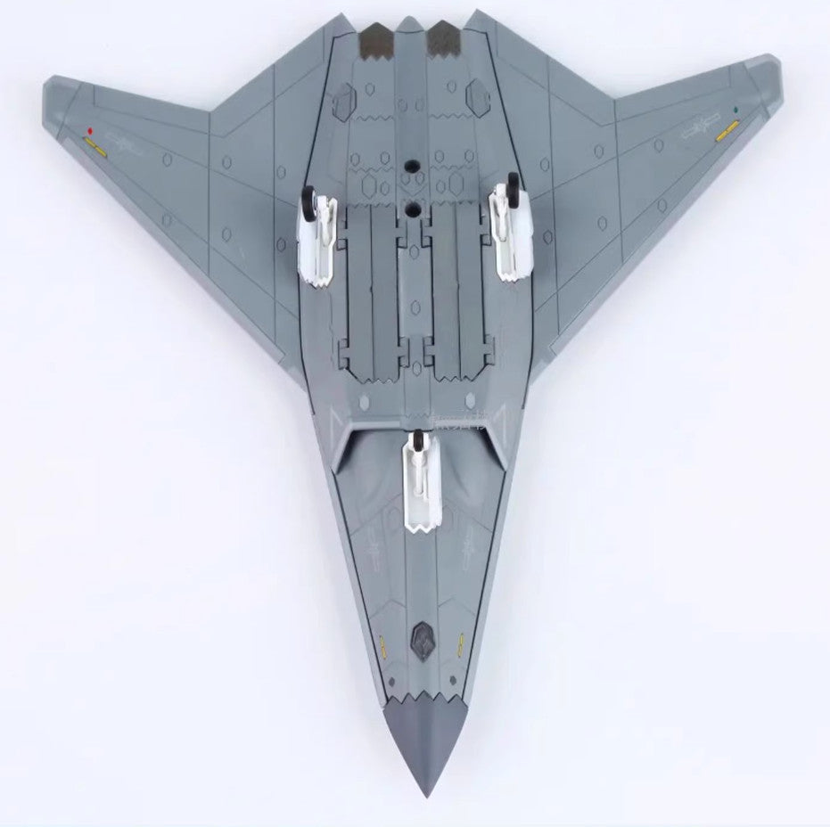 1:100 22CM SAC CHINA J-50 The Sixth-generation Stealth Fighter Jet Diecast Model