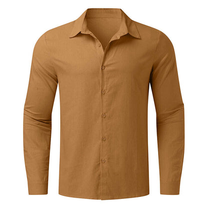 Tops T Shirt Blouse Shirt Tunic Long Sleeve Cotton Linen Long Sleeve Men Baggy