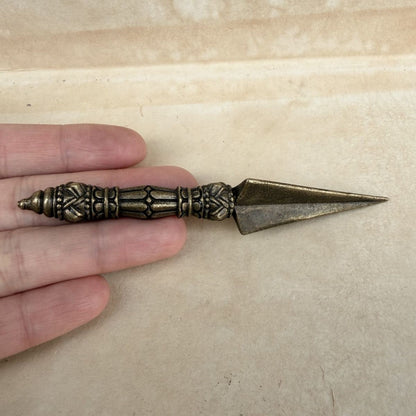 Tibetan Phurba Vajra Pestle Brass Ornament Nepal Handmade Tantric Dharma Tool
