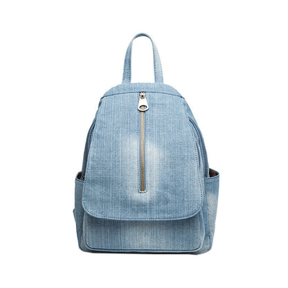Women's Denim Small Mini Backpack Rucksack Daypack Travel bag Cute Purse Retro