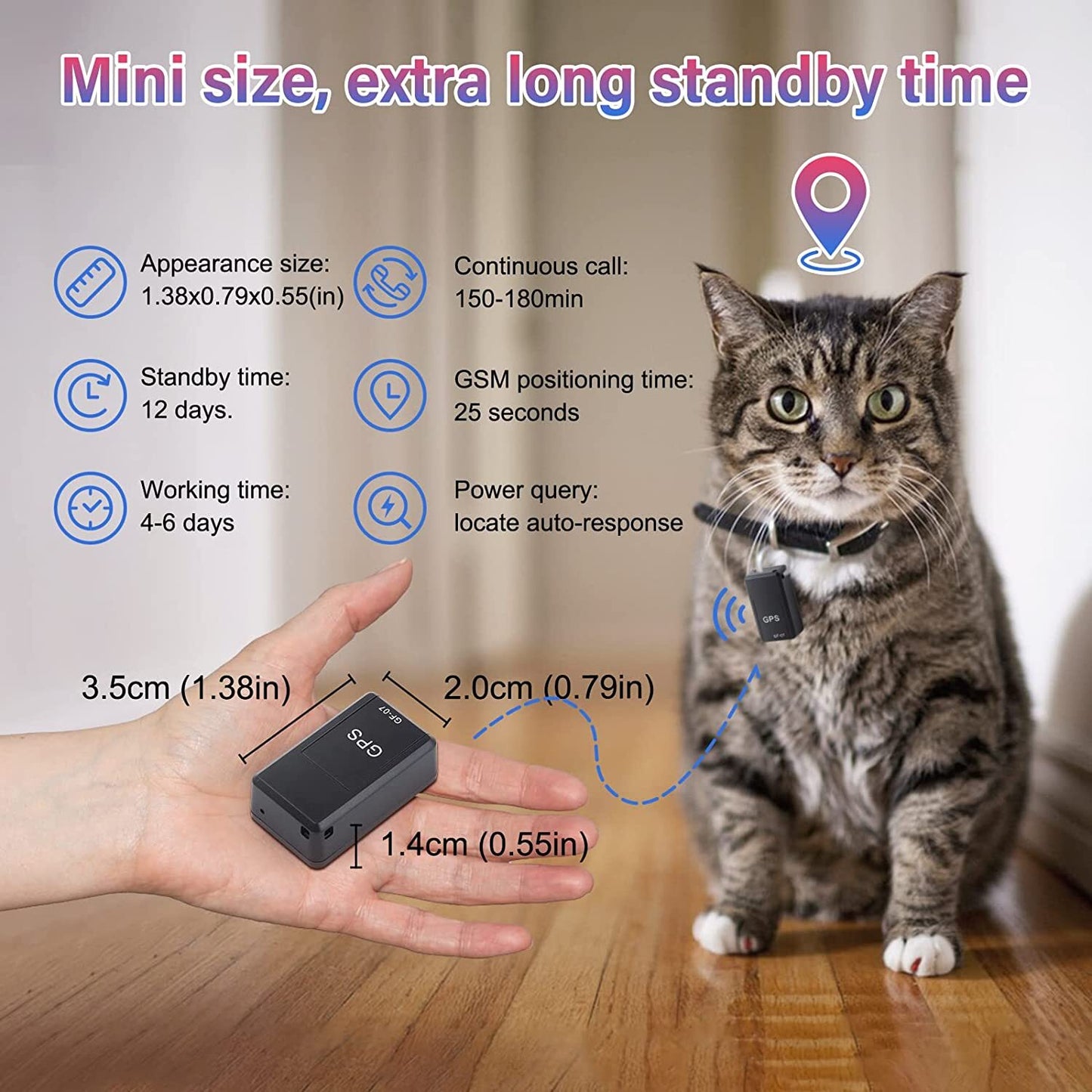 Magnetic Mini GPS Real Time Car Locator Tracker GSM/GPRS Tracking Device US GF07